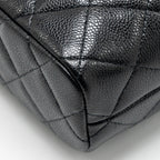 CHANEL 25C QUILTED HOBO BAG CAVIAR BLACK GHW (MICROCHIP)