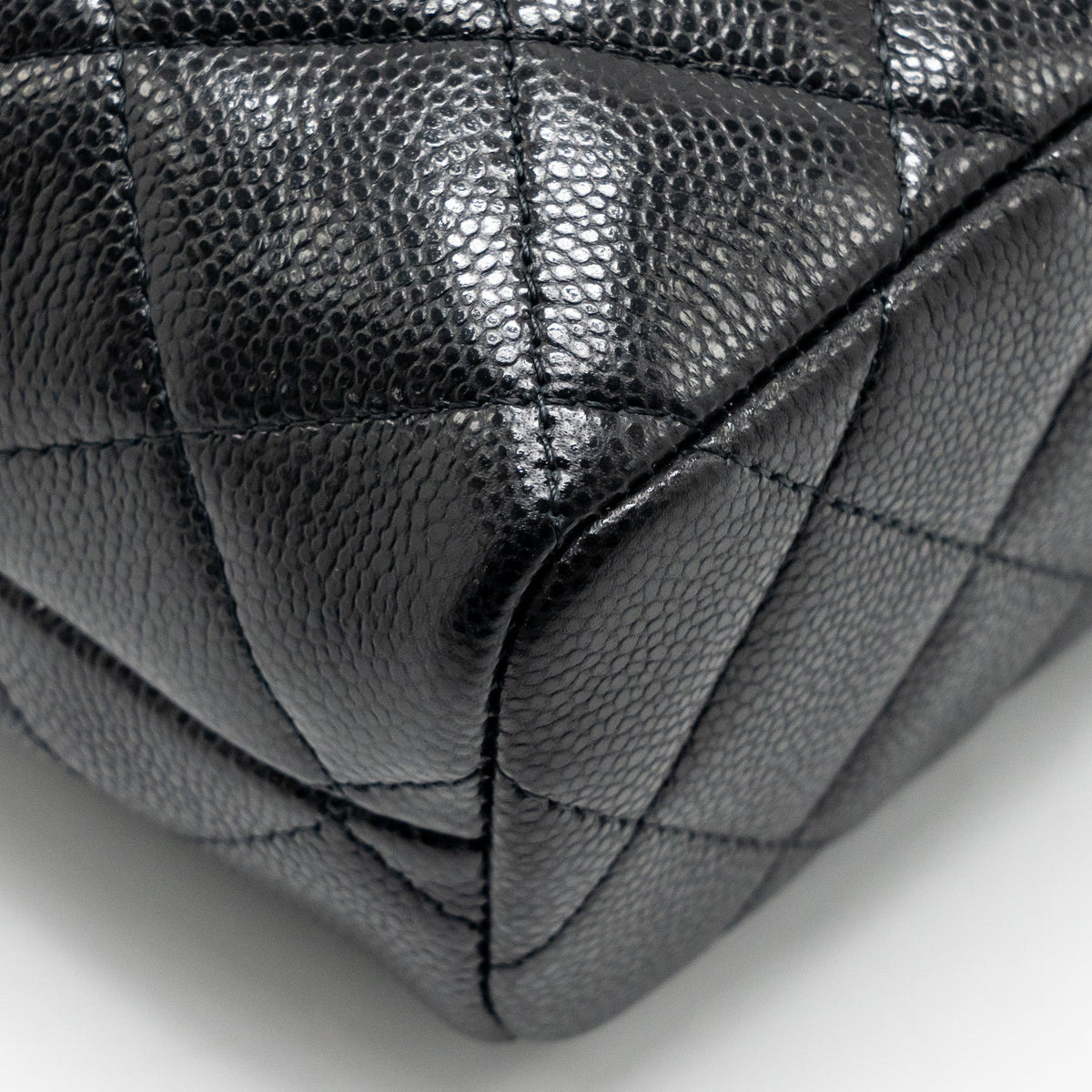 CHANEL 25C QUILTED HOBO BAG CAVIAR BLACK GHW (MICROCHIP)