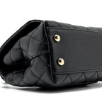 CHANEL MINI COCO HANDLE WITH LIZARD EMBOSSED HANDLE CAVIAR BLACK LGHW (MICROCHIP)