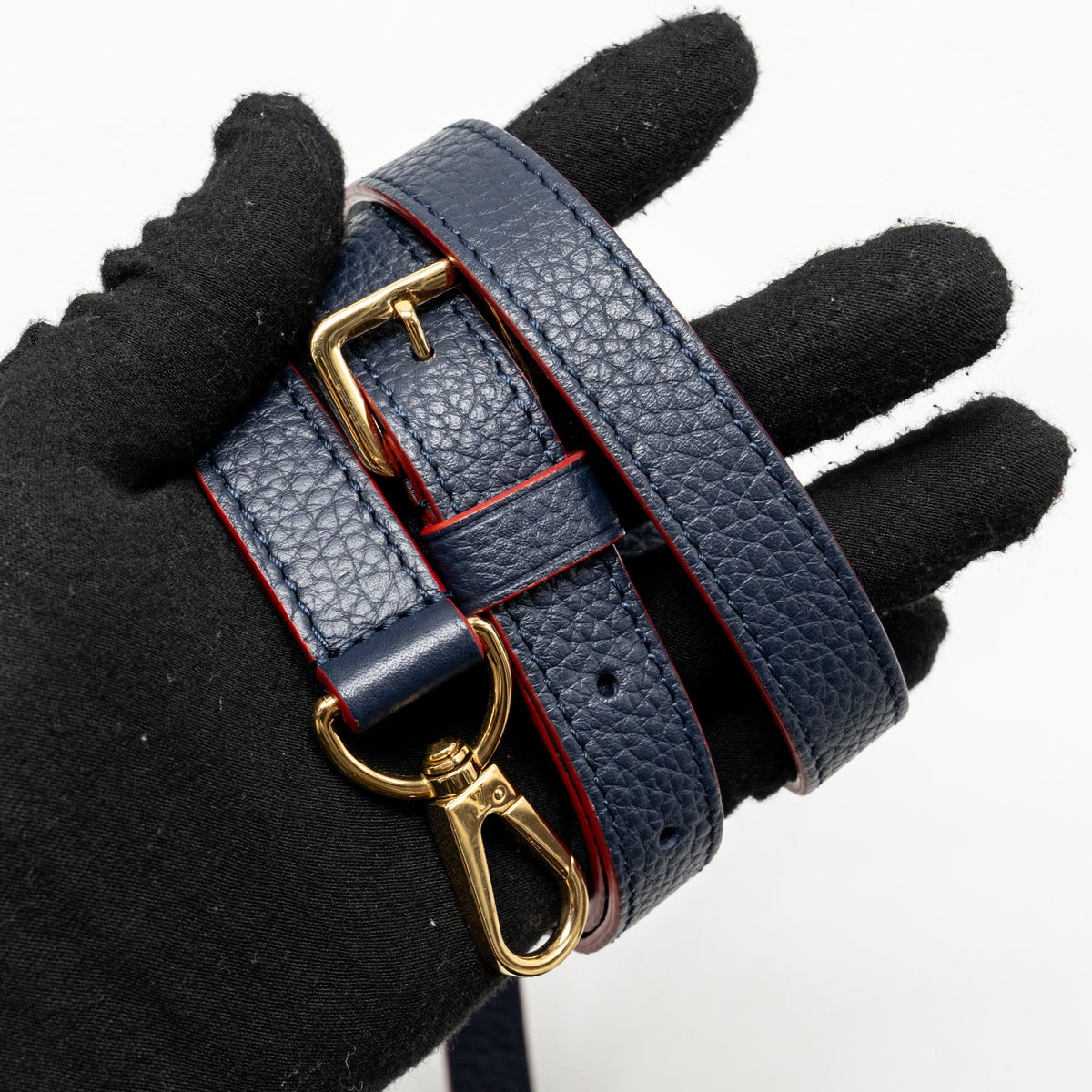 LOUIS VUITTON CAPUCINES PM TAURILLON LEATHER MARINE BLUE GHW