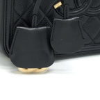 CHANEL CAVIA LEATHER VANITY BAG BLACK GHW