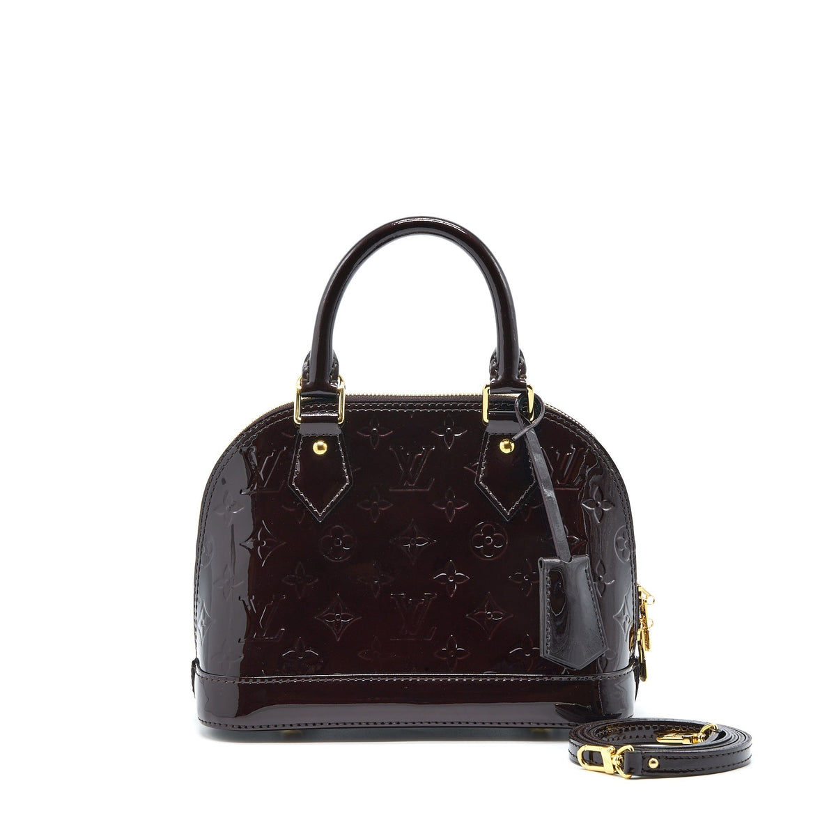 LOUIS VUITTON ALMA BB MONOGRAM VERNIS AMARANTE RED GHW (2022 VERSION)