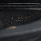 CHANEL CAVIA LEATHER VANITY BAG BLACK GHW