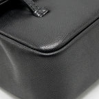 Chanel Small Preppy Coco Shoulder Flap Bag Grained Shiny Calfskin Black GHW (Microchip)