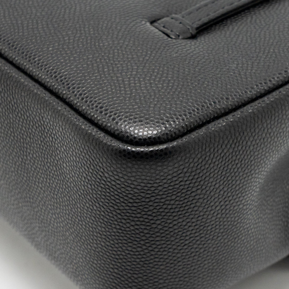 Chanel Small Preppy Coco Shoulder Flap Bag Grained Shiny Calfskin Black GHW (Microchip)