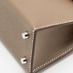 HERMES mini kelly II Epsom Etoupe SHW