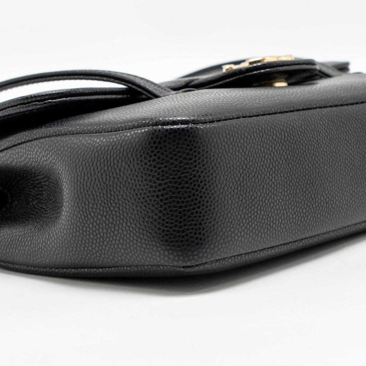 Chanel Preppy Coco Clutch with Leather Strap Caviar Black GHW (Microchip)