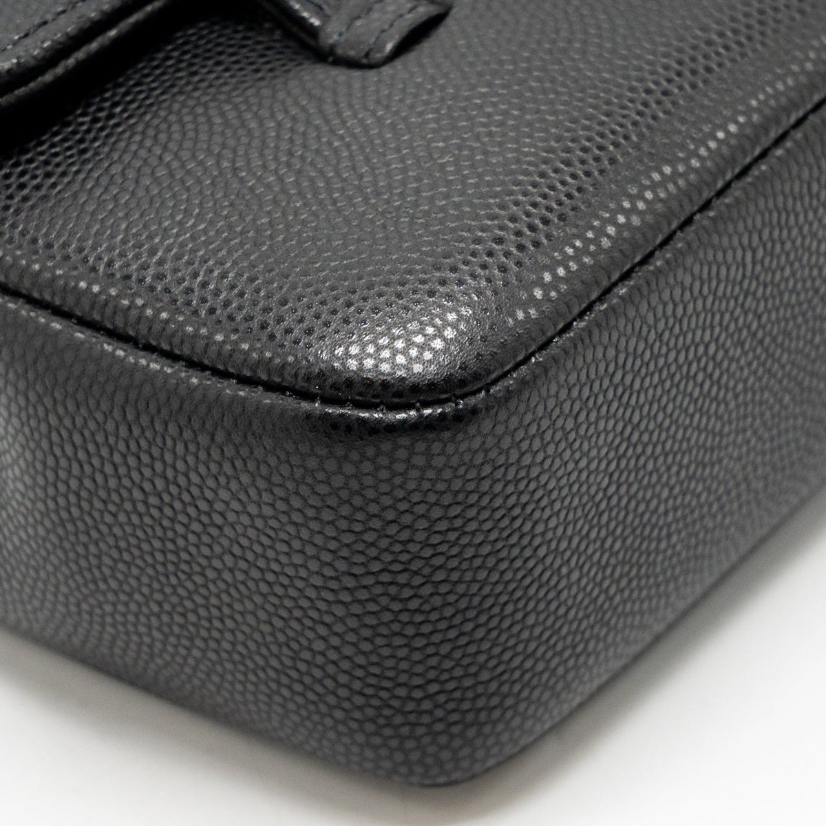 Chanel Preppy Coco Clutch with Leather Strap Caviar Black GHW (Microchip)