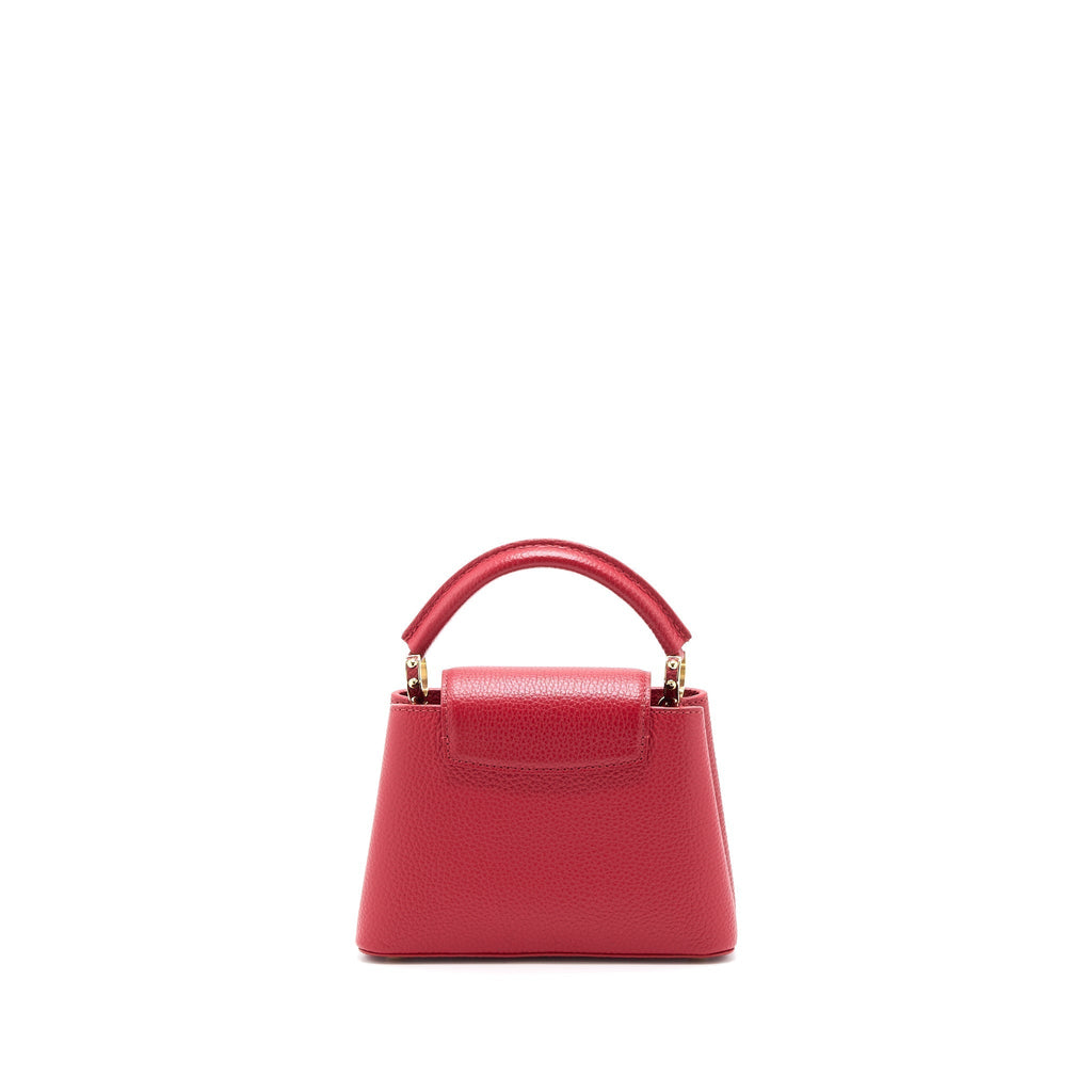 LOUIS VUITTON CAPUCINES MINI TAURILLON SCARLET GHW (NEW VERSION)