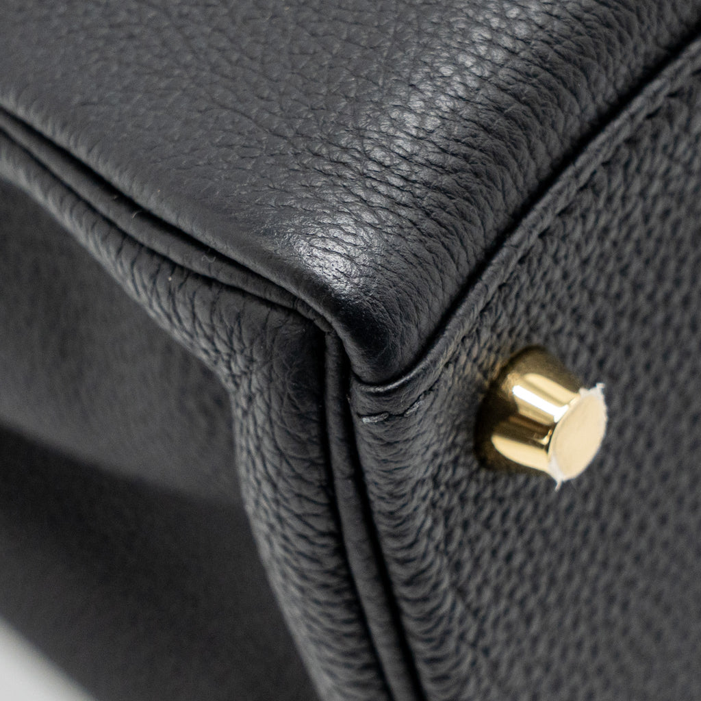Hermes Kelly 28 Togo Black GHW