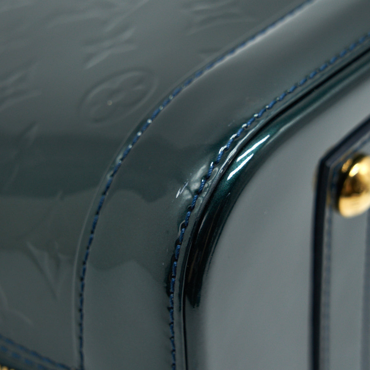 LOUIS VUITTON ALMA PM IN PATENT FORREST GREEN