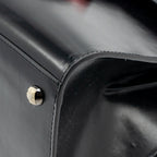 Delvaux brilliant MM box leather black with multicolour hardware