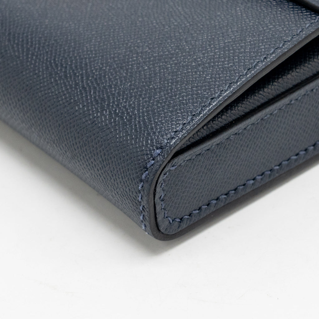 HERMES Charniere to go pouch Madame Blue Nuit GHW