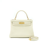 Hermes Kelly 28 Togo Craie GHW