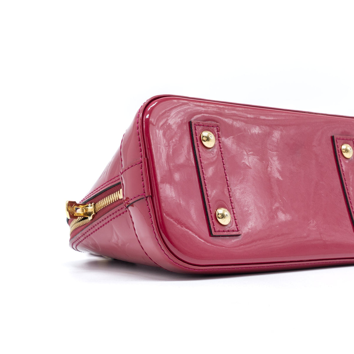LOUIS VUITTON ALMA BB MONOGRAM VERNIS PINK GHW