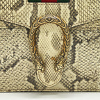 GUCCI DIONYSUS PYTHON MEDIUM SHOULDER BAG IN BEIGE
