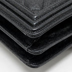 CHANEL NORTH SOUTH/VERTICAL BOY BAG CAVIAR BLACK GHW
