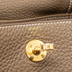 Hermes mini lindy clemence etoupe GHW