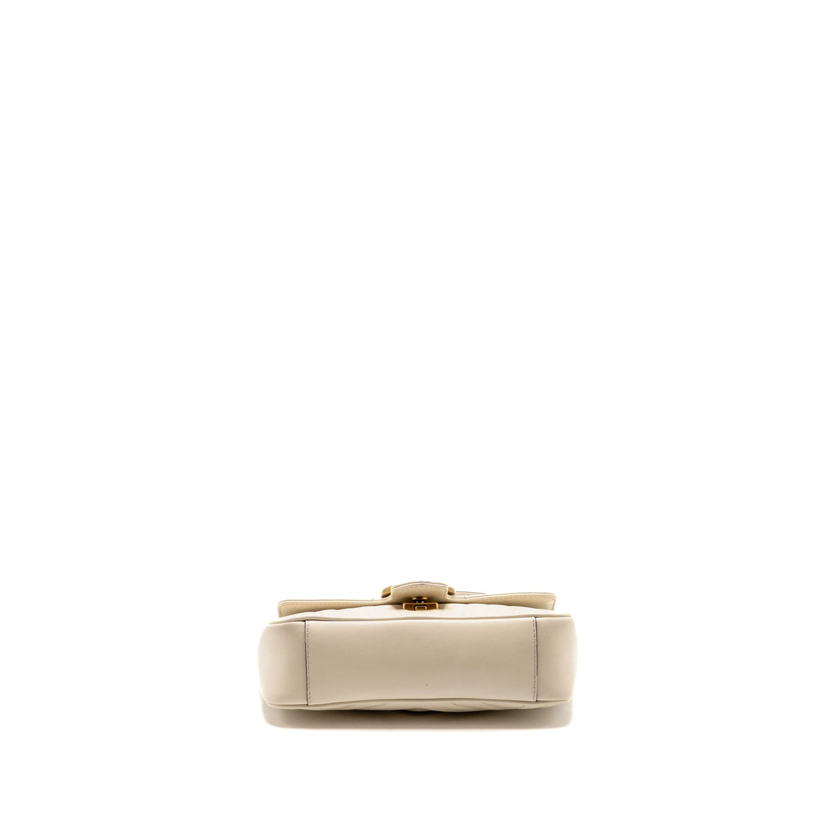 Gucci Small Marmont Shoulder Bag Matelassé chevron leather White GHW