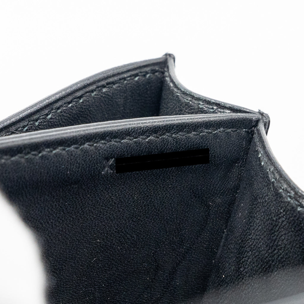HERMES MINI CONSTANCE ALLIGATOR MISSISSIPPIENSIS SHINY BLACK GHW