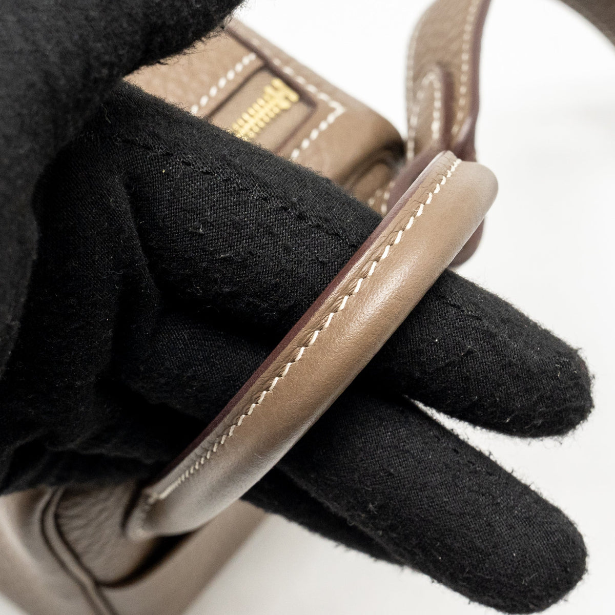 Hermes mini lindy clemence etoupe GHW