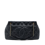 CHANEL MATELASSE CHAIN TOTE BAG CAVIAR BLACK GHW