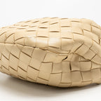 BOTTEGA VENETA MINI JODIE INTRECCIATO LEATHER LIGHT BEIGE GHW
