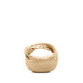 BOTTEGA VENETA MINI JODIE INTRECCIATO LEATHER LIGHT BEIGE GHW