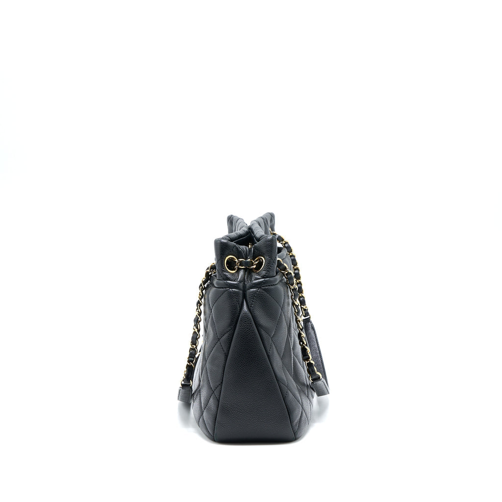 CHANEL MATELASSE CHAIN TOTE BAG CAVIAR BLACK GHW