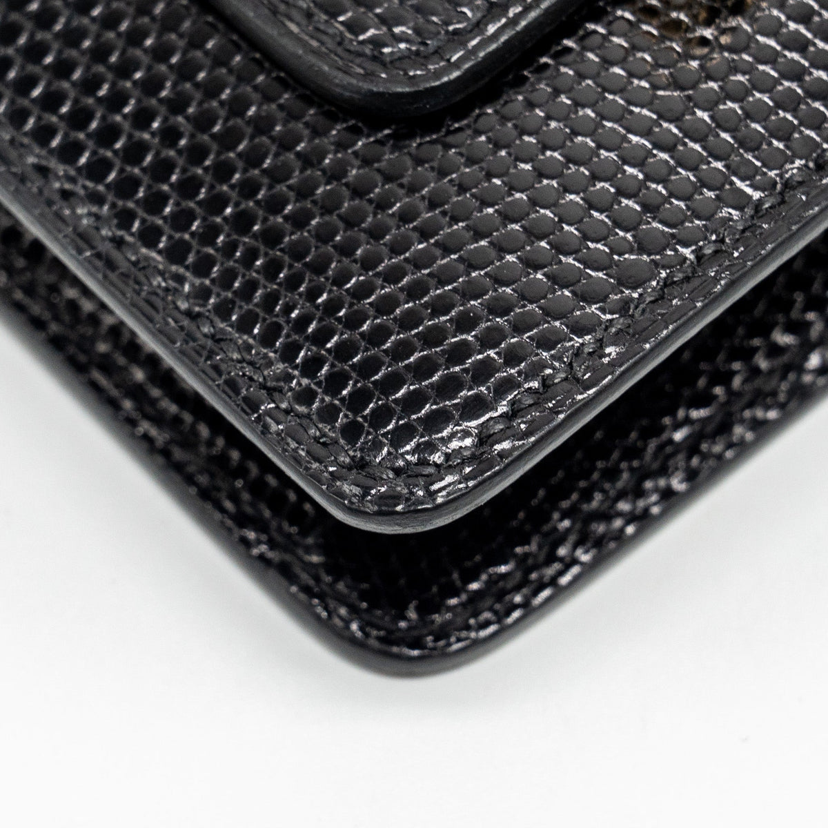 HERMES ROULIS SLIM LIZARD BLACK GHW