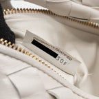 BOTTEGA VENETA MINI JODIE LAMBSKIN CHALK GHW