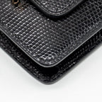HERMES ROULIS SLIM LIZARD BLACK GHW
