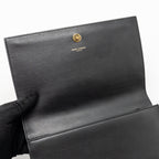 Saint Laurent/YSL Small Hearts Kate Clutch Calfskin Black/Metallic Red GHW