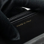 CHANEL QUILTED WALLET ON CHAIN SHINY CALFSKIN BLACK GHW (MICROCHIP)