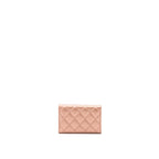CHANEL 2.55 REISSUE FLAP CARD HOLDER METALLIC GRAINED CALFSKIN ROSE GOLD RGHW