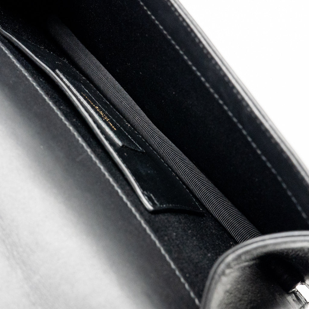 Saint Laurent/YSL Small Hearts Kate Clutch Calfskin Black/Metallic Red GHW