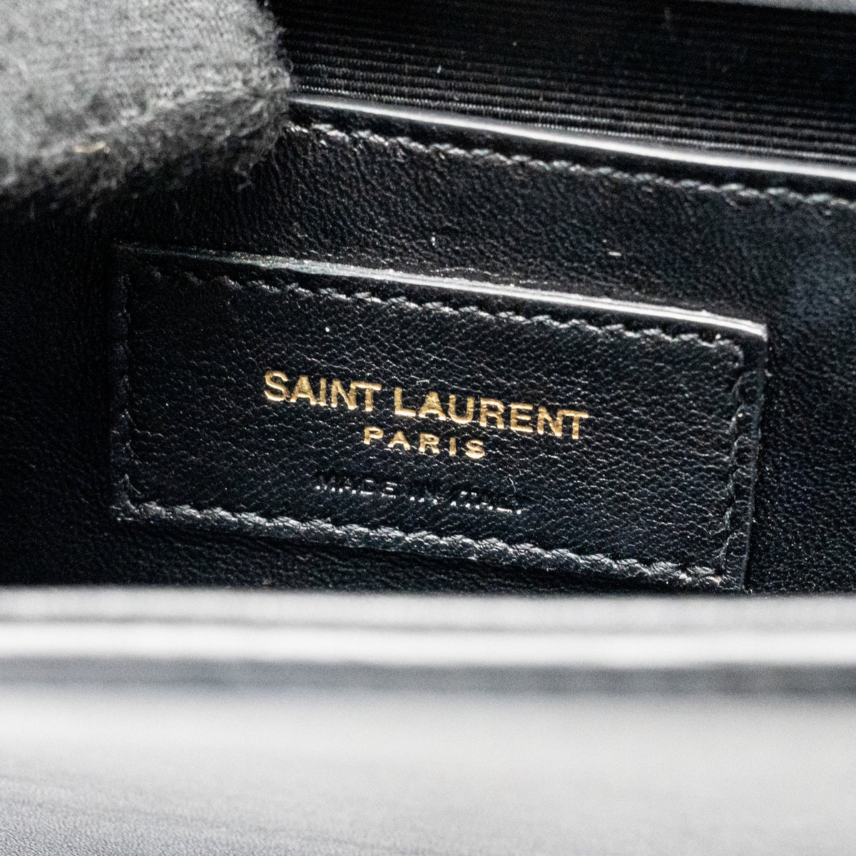 Saint Laurent/YSL Small Hearts Kate Clutch Calfskin Black/Metallic Red GHW