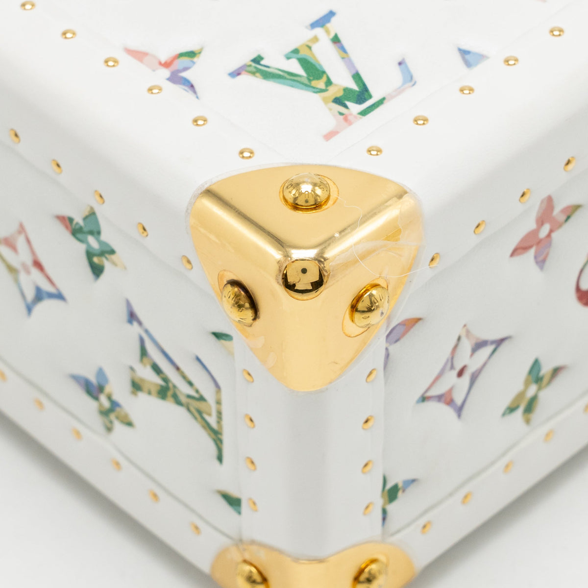 Louis Vuitton Camera Box leather cuir white GHW