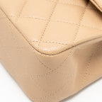 CHANEL MEDIUM CLASSIC DOUBLE FLAP BAG CAVIAR DARK BEIGE LGHW
