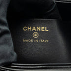 CHANEL MINI 31 CLUTCH WITH CHAIN SHINY CALFSKIN BLACK LGHW (MICROCHIP)
