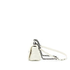 DIOR SMALL DIOR CARO BAG LATTE QUILTED MACROCANNAGE CALFSKIN WHITE BLACK HARDWARE