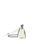 DIOR SMALL DIOR CARO BAG LATTE QUILTED MACROCANNAGE CALFSKIN WHITE BLACK HARDWARE