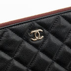 CHANEL CLASSIC O-CASE POUCH/CLUTCH CAVIAR BLACK GHW