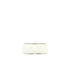 DIOR SMALL DIOR CARO BAG LATTE QUILTED MACROCANNAGE CALFSKIN WHITE BLACK HARDWARE