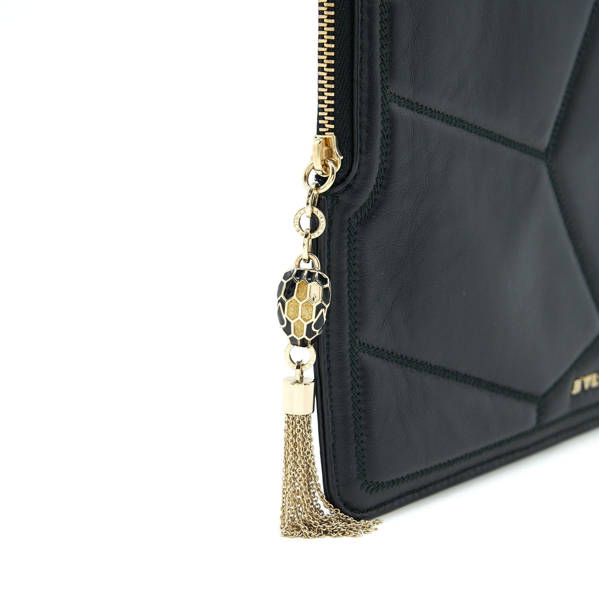 BVLGARI SERPENTI CLUTCH BLACK WITH LGHW