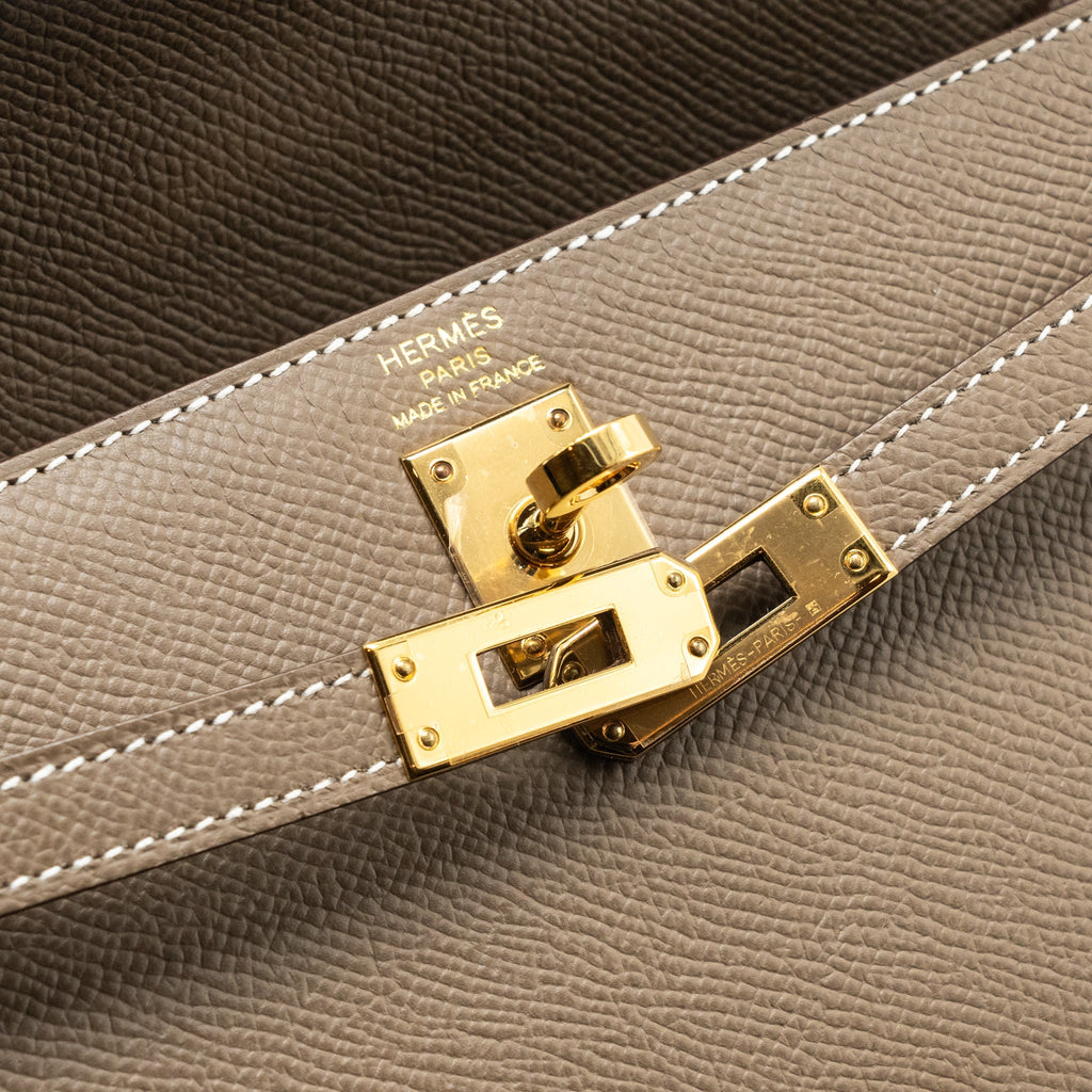 Hermes Kelly 25 Epsom etoupe GHW