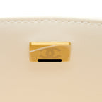 CHANEL SMALL VANITY CASE LAMBSKIN WHITE LGHW (MICROCHIP)