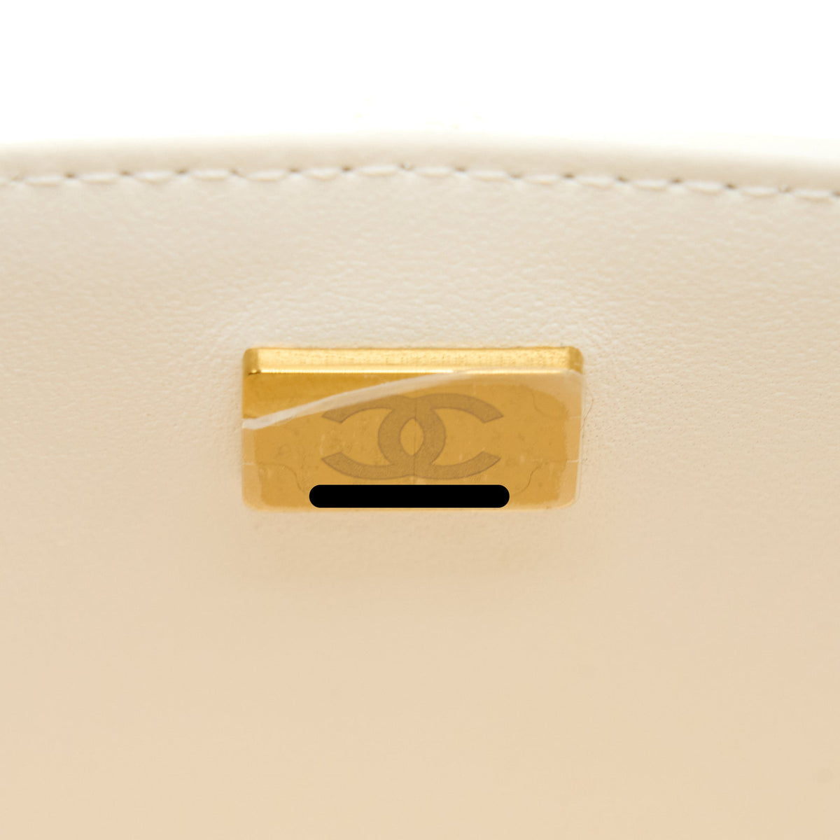 CHANEL SMALL VANITY CASE LAMBSKIN WHITE LGHW (MICROCHIP)
