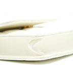 CHANEL PEARL CRUSH MINI FLAP BELT BAG WHITE LAMBSKIN GHW