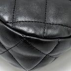 CHANEL 22K HOBO SHOULDER BAG LAMBSKIN BLACK GHW (MICROCHIP)